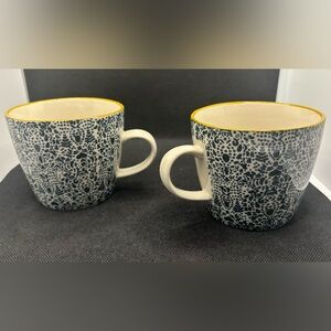 Creative co-op 10oz hand stamped stoneware mugs